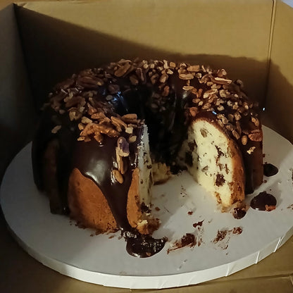German Chocolate Pecan Pound Cake